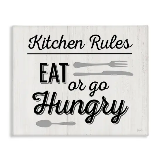 Stupell Industries Kitchen Rules or Go Hungry Canvas Wall Art Design by Natalie Carpentieri {1}