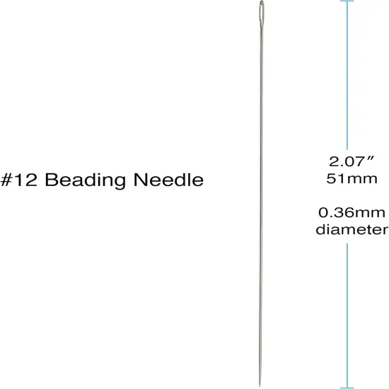 The Beadsmith Basic Elements Beading Needles &ndash; Size 12, Pack of 25 &ndash; Use for Loom Weaving Beadwork, Off-Loom Stitching and Jewelry Making with Seed Beads {3}