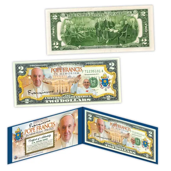 Collections Etc Pope Francis In Memoriam Collectible $2 Bill {2}