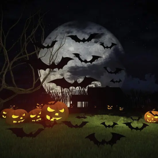 60PCS Halloween 3D Bats Decoration {4}