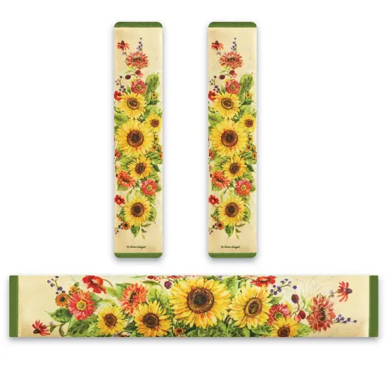 Collections Etc 3-Piece Sunflower Blossom Appliance Handle Cover Set {2}