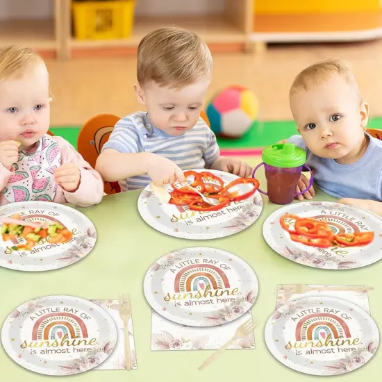 96 Pcs Boho Rainbow Party Decorations {5}