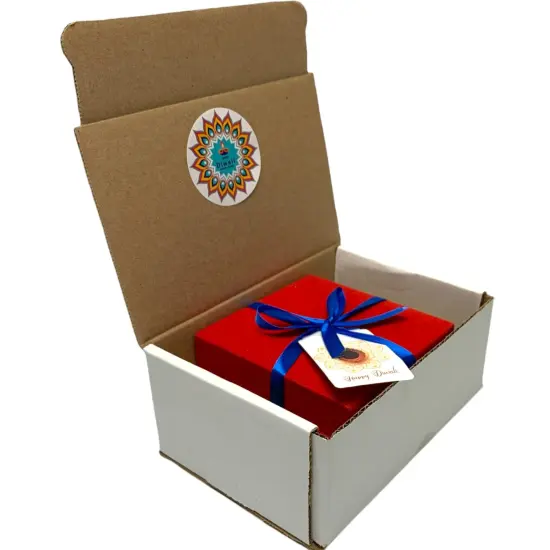 Diwali Gift Hamper German Gold Silver Plated Round Bowl and Spoon with Velvet Box Diwali Gift Item Festive Diwali Pujan Home Decorative Bhog Bowl for Employees Friends Relative {6}