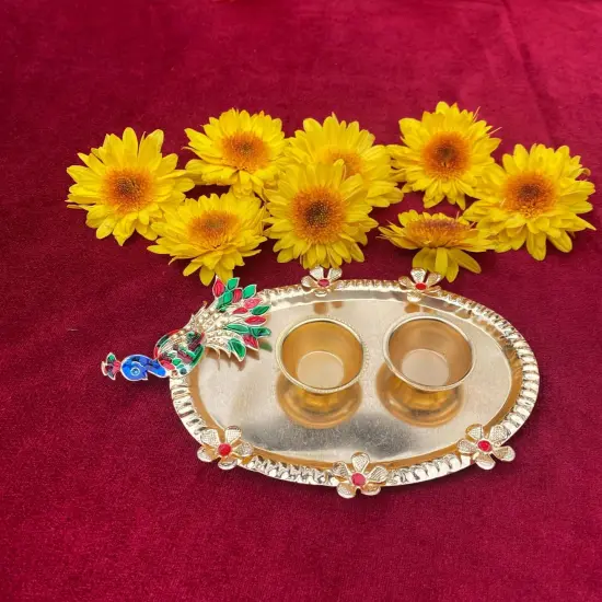 Bulk Haldi Kumkum Holder, Pooja Return Gift , Thamboolam, Pooja Favor, Haldikumkum Plate, Wedding Favor, Housewarming Favor {3}