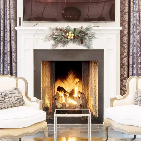 2PC 20-Inch Snow Pine Cone Picks Realistic & Durable - Perfect for Christmas, Winter Holiday Decor - Ideal for Home, Office, Indoor/Outdoor Centerpieces - Versatile Seasonal Decoration {2}