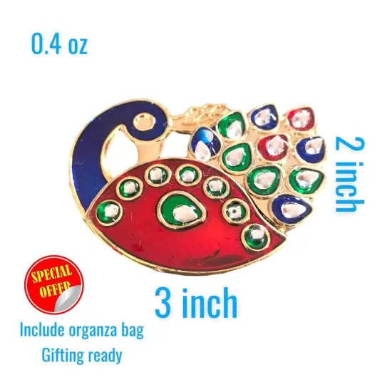 10 Piece Decorative Bulk Peacock Haldi Kumkum Holder Roli Chawal/rice Holder Indian Festival Favor Diwali Rakhi Pooja Mandir Tika Platter Housewarming Gifts {6}