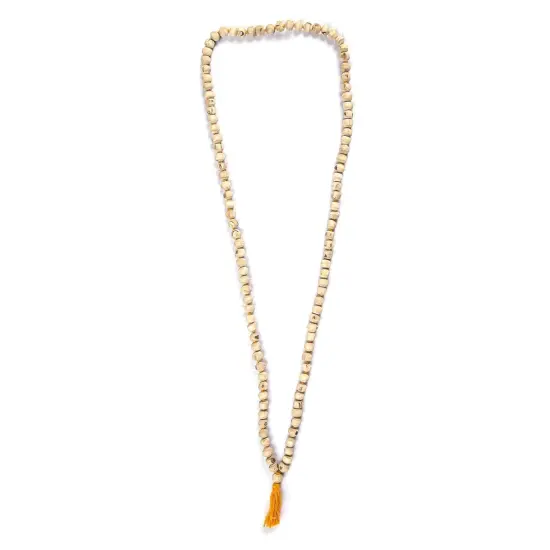 Tulsi Mala Beads Necklace Holy Basil 108 + 1 Beads Ram Japa Prayer Mala Energized Hindu Tibetan Buddhist Rosary for Chanting Mantra Hand Knotted Tulsi Neck Mala for Pooja Meditation Yoga {5}