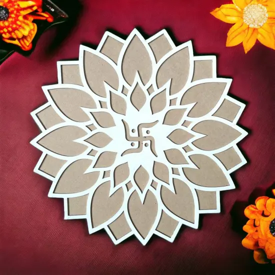12 Inch Diy Mdf Reusable Rangoli Mat, Rangoli Kit, Rangoli Decorations, Rangoli Stencil, Diwali Rangoli, Rangoli Template, Rangoli Boards {5}