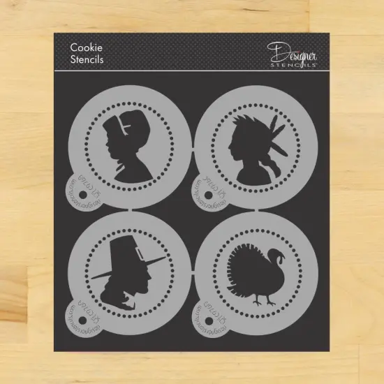 Thanksgiving Silhouette Cookie Stencil | C976 by Designer Stencils | Cookie Decorating Tools | {1}