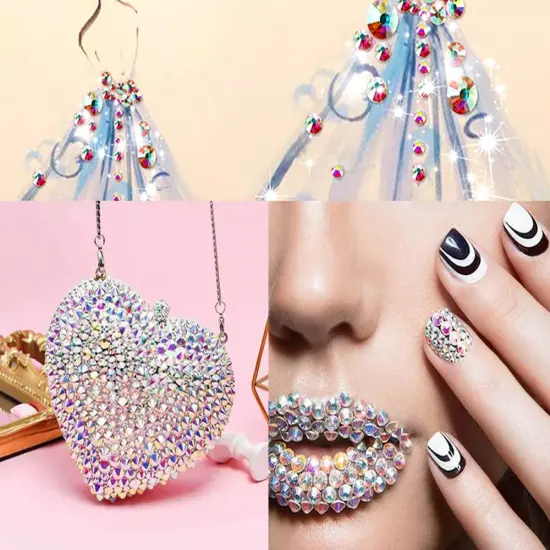 6500pcs+ Flatback Glass Hotfix Iron On Rhinestones Crystal for DIY Making with 1 Tweezer & 1 Picking Pen for Shoes, Clothes, Face Art, Bags, Manicure (Crystal AB, 6-Sizes) {2}