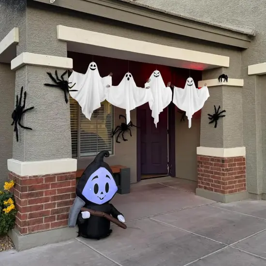 4PCS Hanging Ghosts Halloween Decorations - Spooky {2}