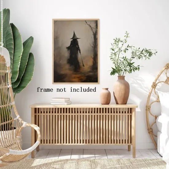 Vintage Country Witch Poster Halloween {3}