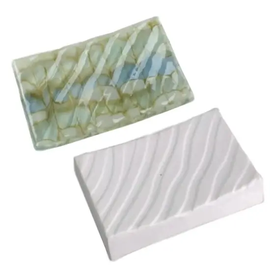 6&rdquo; x 4" x 1" Wave Soap Dish Glass Fusing Kiln Mold {1}