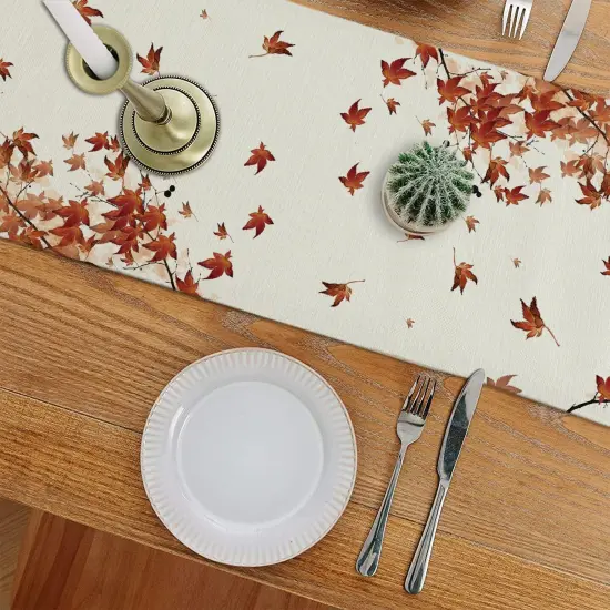 Fall Table Runner Pumpkins Cat Maple Leaf Autumn Harvest Seasonal Thanksgiving Decorations for Home Kitchen Dining Room Party Decor 13 x 48 Inch {4}