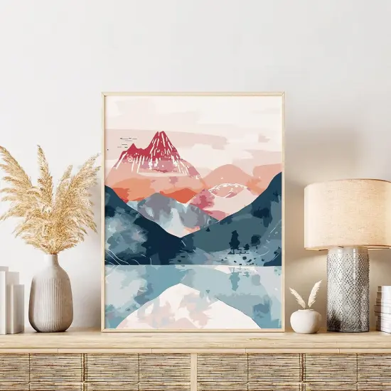 3 Pack Paint By Numbers Kit for Adults - Landscape Adult Beginner Diy Acrylic Pigment Canvas Easy Paint By Numbers - Suitable for Home Space Wall Decoration - 12x16 Inch Arts and Crafts for Adults {2}