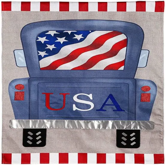 Patriotic Truck Flag 2 Sided House Banner {1}