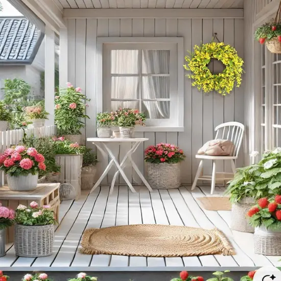 Summer 20 Inch Forsythia Wreath, Artificial Forsythia Wreath with Jasmine Garland and Greenery, Silk Floral Wreath for Front Door, Outdoor and Indoor Wall, Farmhouse, Patio, Garden, and Office Decor {5}