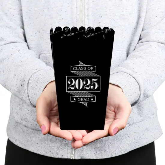 Big Dot of Happiness Graduation Cheers - 2025 Graduation Party Favor Popcorn Treat Boxes - Set of 12 {6}