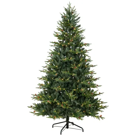 Northlight Real Touch™ Pre-Lit Shenandoah Pine Artificial Christmas Tree - 6.5' Warm White LED Green {3}