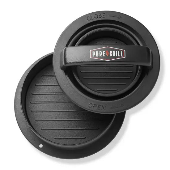 Pure Grill 3-in-1 Burger Press - Patty Maker with 100 Wax Papers for BBQ Grilling Stuffed Hamburgers, Beef Patties, and Sliders {2}