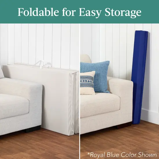 Best Choice Products 10ftx4ftx2in Folding Gym Mat 4-Panel w/ Carrying Handles & Folding Balance Beam Sand w/Beam {4}