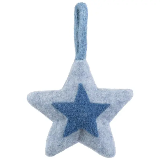 Northlight Plush Double Felt Star Christmas Ornament - 6.25" -Blue {4}