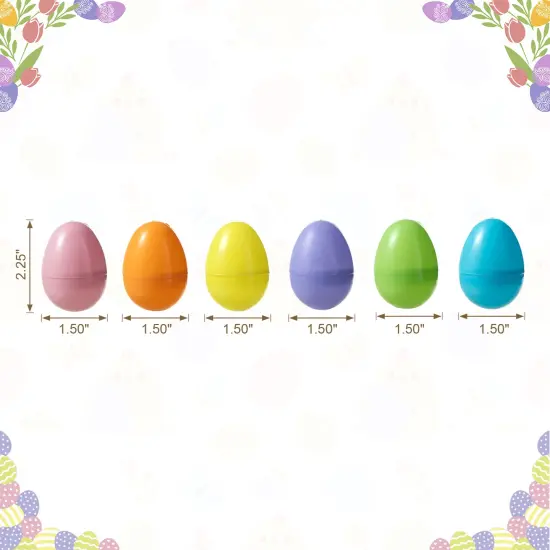 120 PCS/ 180 PCS Easter Plastic Fillable Eggs in 6 Assorted Colors {1}