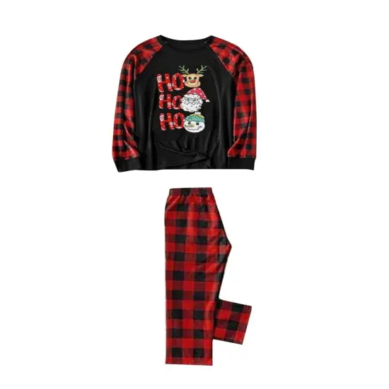 Christmas Outfits Plaid Xmas Sleepwear Sets {4}