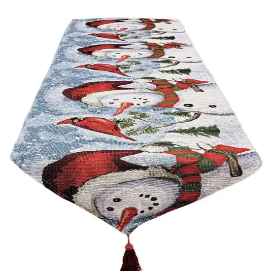 Joyful Snowmen Christmas Table Runner {2}