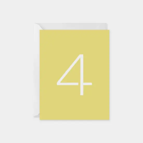 Age 4 Stencil Number Birthday Card {1}