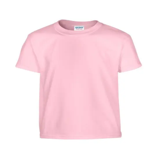 Gildan&reg; Youth Heavy Cotton Short Sleeve Crew Neck T-Shirt LIGHT PINK {1}
