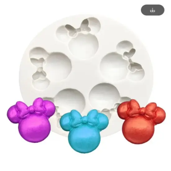 Migical Silhouette with Bow Silicone Mold S {2}