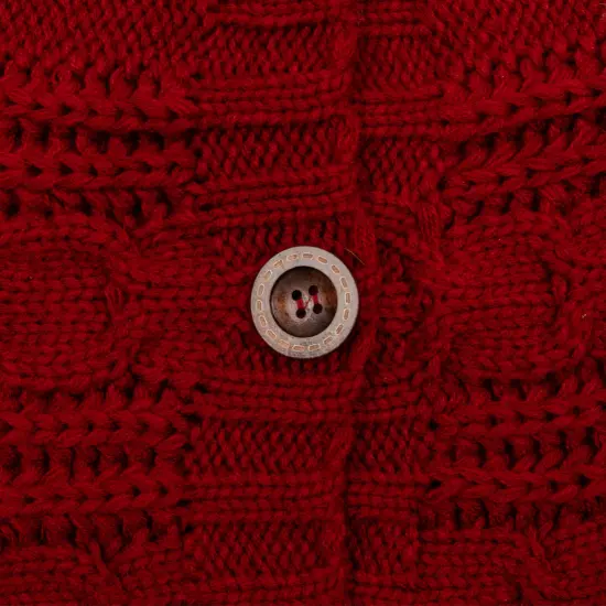 Northlight Knitted Sweater Tree Skirt with Buttons - 72&ldquo; - Red {5}