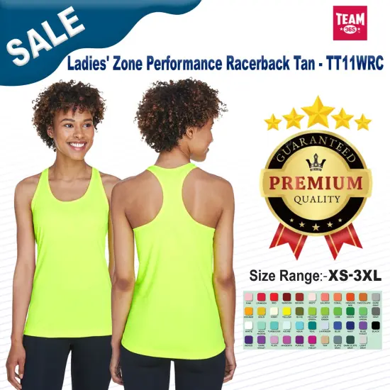 Team 365&reg; Ladies' Zone Performance Racerback Tank SPORT DARK NAVY {2}