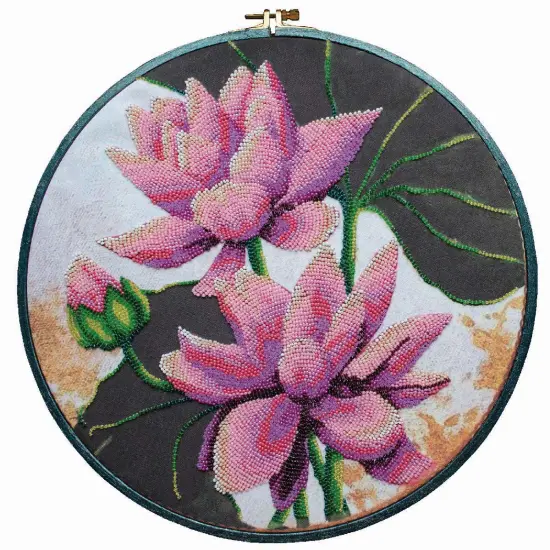 Abris Art Blooming Lotus Embroidery Kit Multi {1}