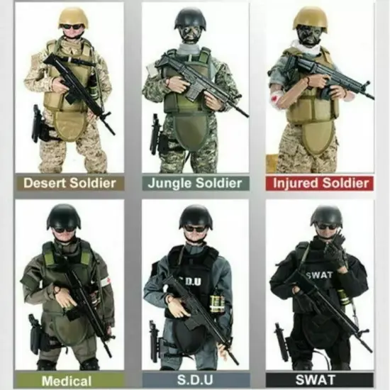 Kitcheniva Kids Military Army Combat Swat Police Soldier ACU Suit Model Action Figure Gift Toys {4}
