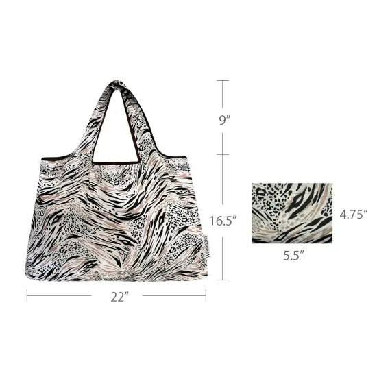 Wrapables Large Foldable Tote Nylon Reusable Grocery Bags, Nature {2}