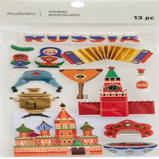 Recollections Russia Dimensional Stickers-13pcs {1}
