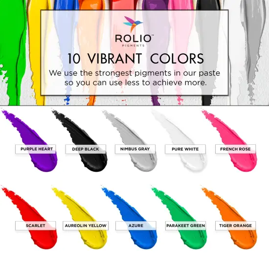 Rolio Pigment Paste Set, 10 Solid Colors, 1oz Jars Each - for Epoxy Resin, Resin Pigment, Epoxy Resin Dye Paste, Epoxy Paint, Resin Paste Pigment, Epoxy Resin Color Pigment Paste {2}