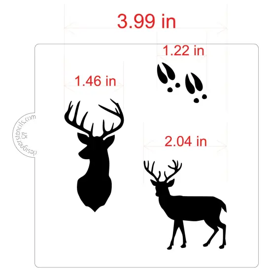 Deer Buck Cookie & Craft Stencil | CM120 by Designer Stencils | Cookie Decorating Tools | {2}