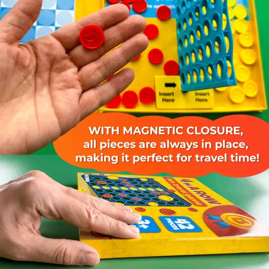 4 in a Row Fun Travel Game for Kids | 40 Plastic Chips {5}