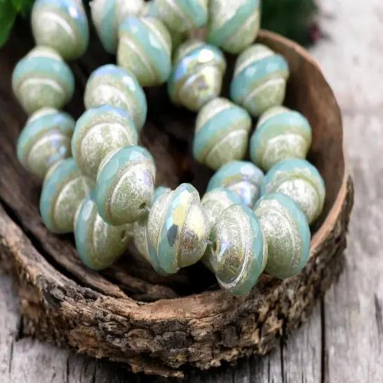 Picasso Beads - Czech Glass Beads - Saturn Beads - Chunky Beads - Large Glass Beads - 6x8mm - 8x10mm - 10x12mm {3}