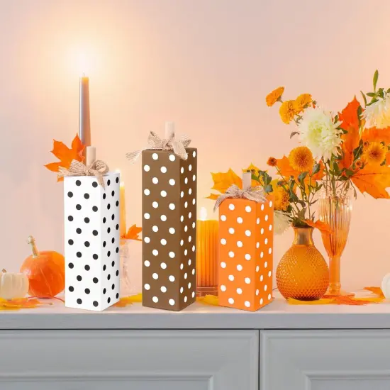 3 Pcs Fall Decorations for Home Fall Table Block Signs {5}