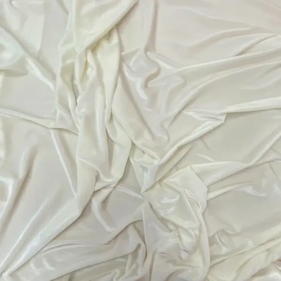 1 Yard Elegant Off White Stretch Velvet Fabric with Plush Texture and Smooth Draping Quality 58/60 Inch Wide {2}