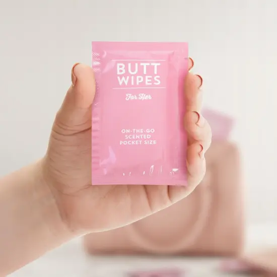 100 Pack Wet Travel Butt Wipes, Adult Flushable Wipes, Individually Wrapped for Adults (Aloe Vera Scented), Pink White {5}