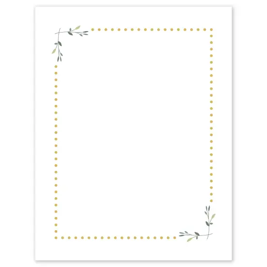 Avery Printable Full-Sheet Cardstock, Gold Dots with Green Florals, 8.5" x 11", Matte White Full-Sheet Cardstock, Laser/Inkjet, 10ct, Great for Craft Cardstock Paper {1}