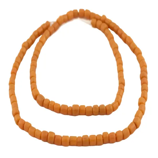 The Bead Chest Indonesian Glass Beads, Small Java Bali 4mm Spacers Jewelry Making Supplies for Necklaces, Bracelets, DIY Crafts (Dark Yellow) {3}