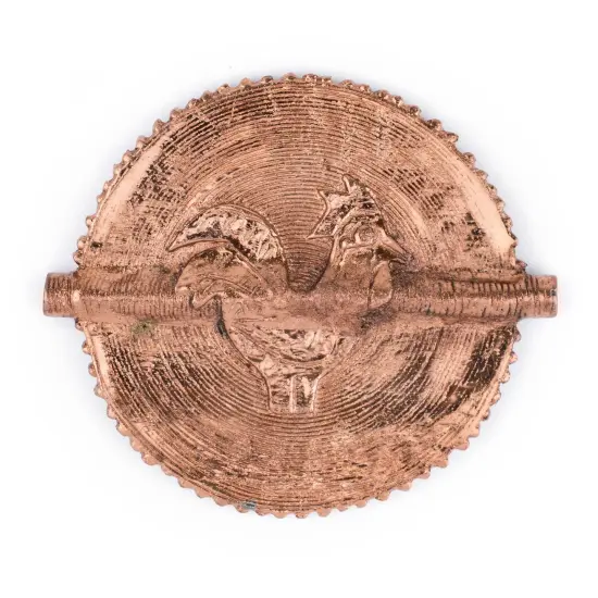 The Bead Chest Rooster Copper Sun Baule Bead Pendant (79x69mm): African Tribal Metal Pendant for DIY Jewelry and Necklace {1}