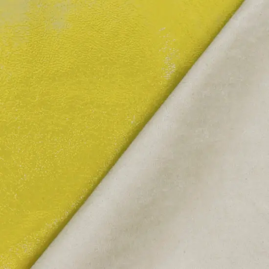 Rich Olive Green Famous Maker Faux Leather Bonded Knit Fabric By the Yard {4}