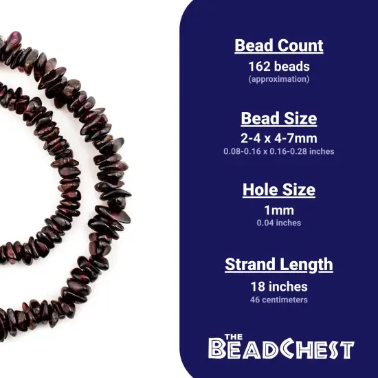 The Bead Chest Red Garnet Chip Beads (4-7mm) {4}